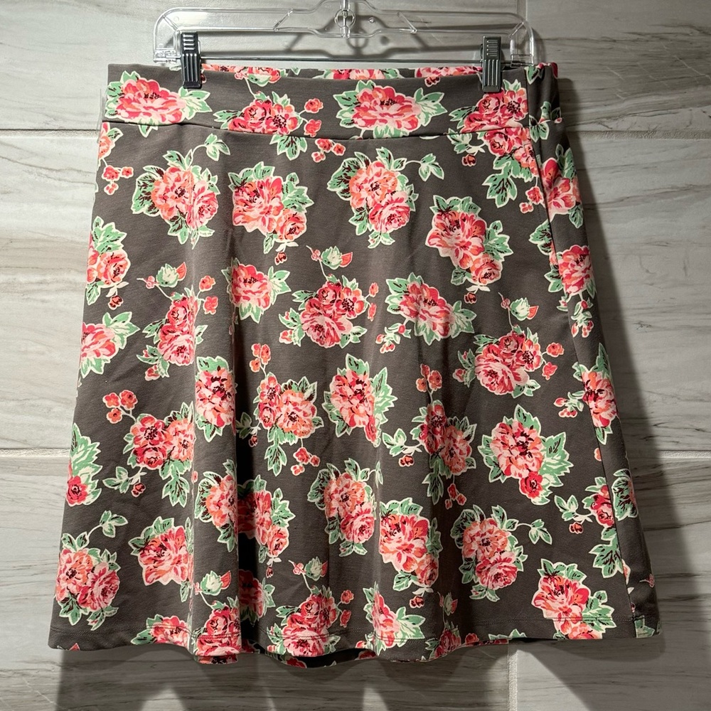 Matilda Jane Floral Cheryl Skater Flare Skirt With Pockets Size Large - Picture 2 of 8